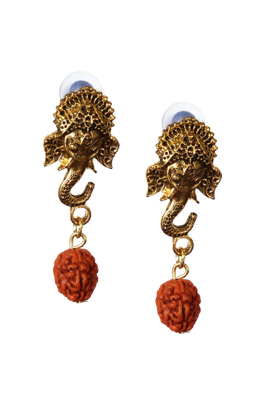 Vakratunda Rudraksha Earrings