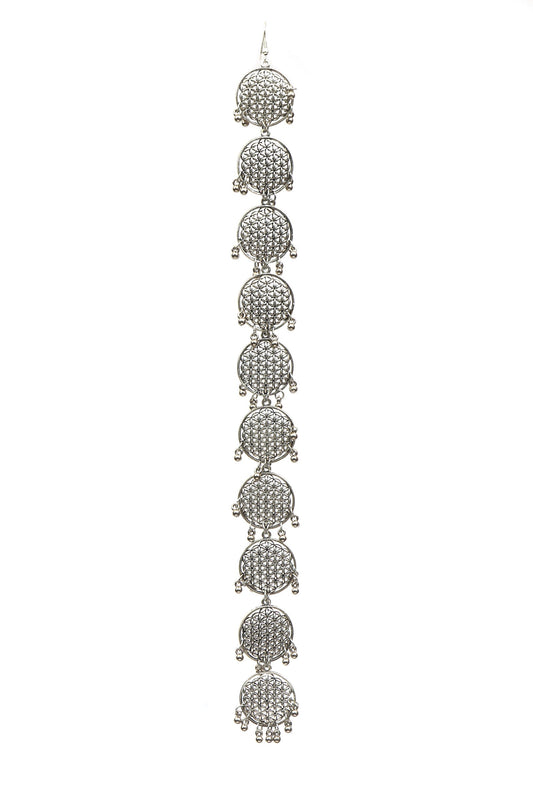 Punjabi Heritage Silver Paranda for Braided Hair