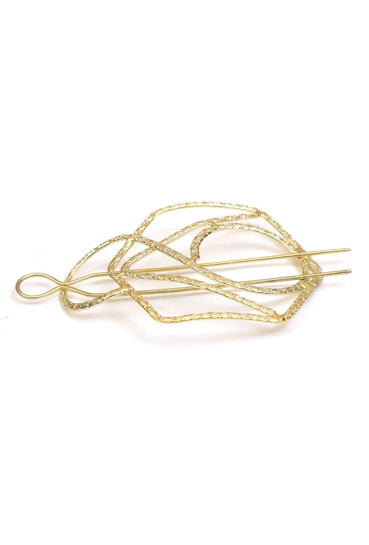 Geometric Gold Finish Brass Juda Pin