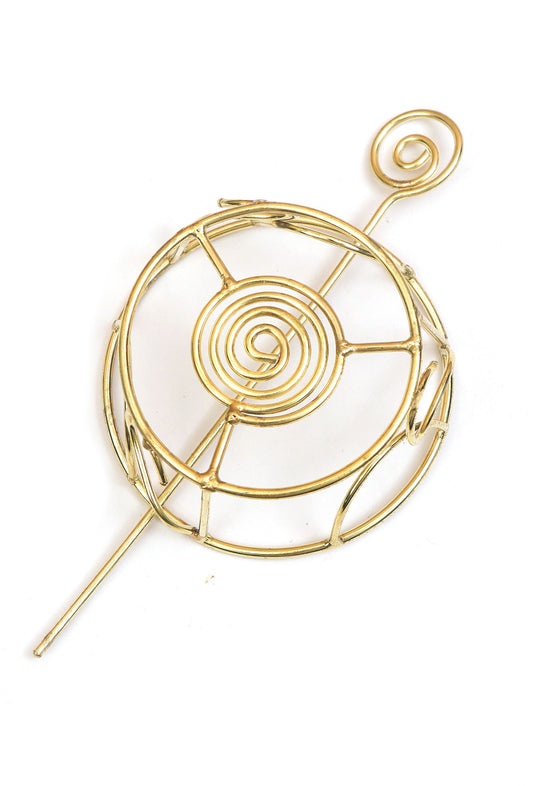 Royal Spiral Cage Brass Juda Pin
