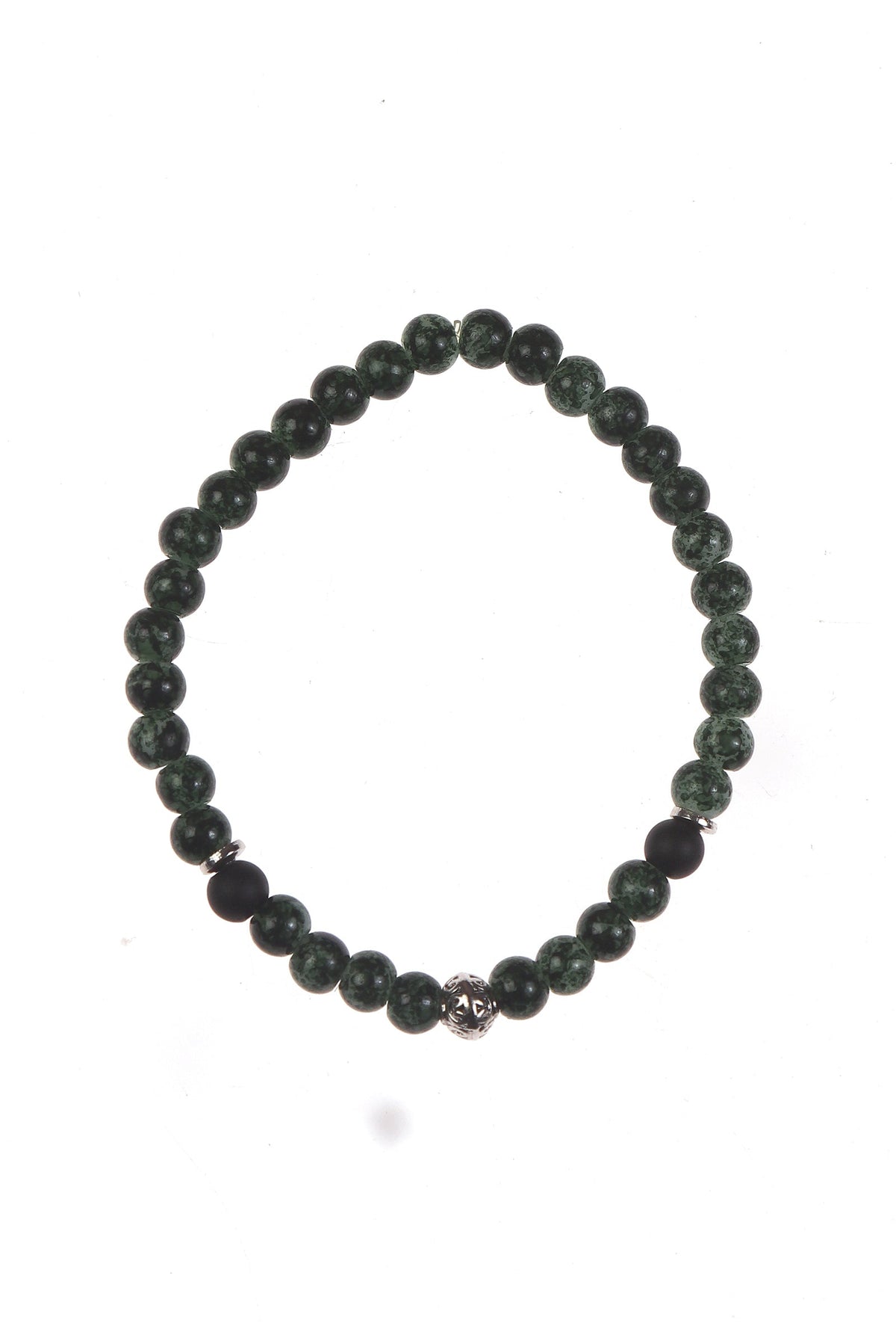 Onyx Tiger Eye Green Jasper & Lava Stone Unisex Bracelet - Set of 3