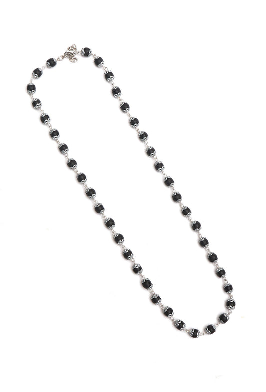 Handcrafted Black Karungali Bead Short Size Mala 7MM