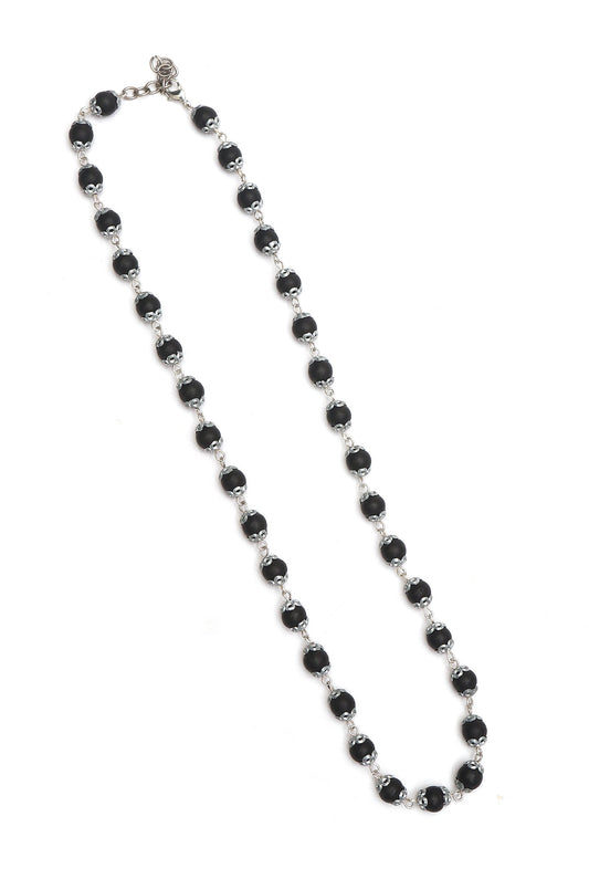 Handcrafted Black Karungali Bead Short Size Mala 8MM