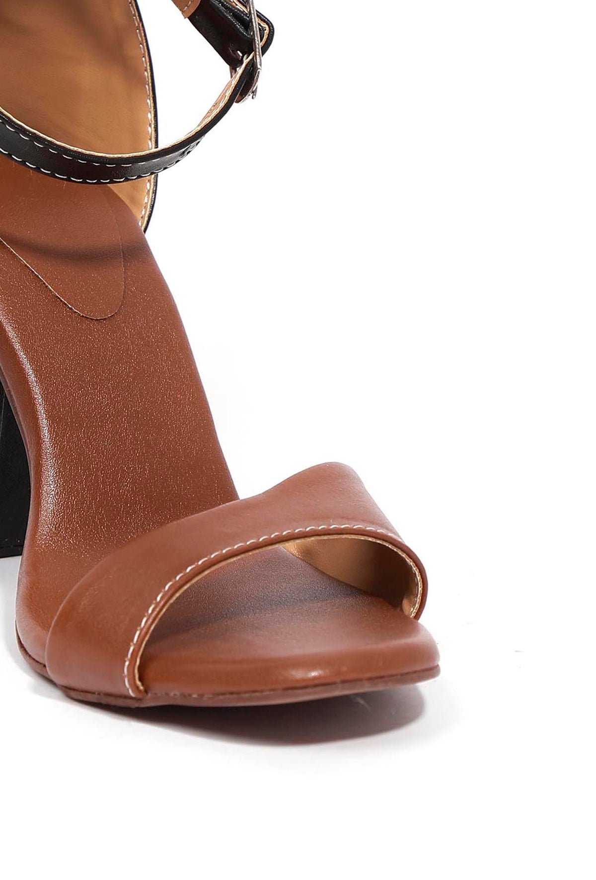 Ombre Brown Strap Cushion Padded Heels サイズ EU36