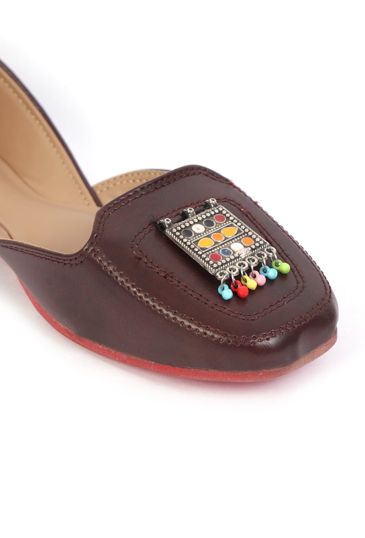 Dark Brown Jutti with German Silver Accents サイズ EU40