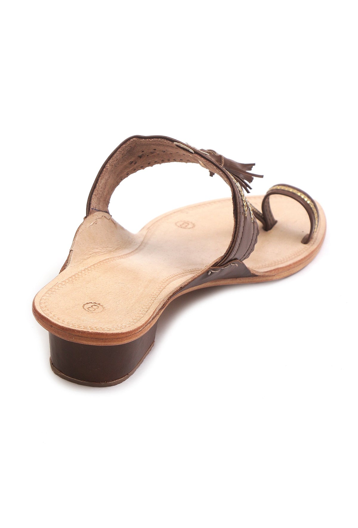 Espresso Tassel Kolhapuri Heels サイズ EU40