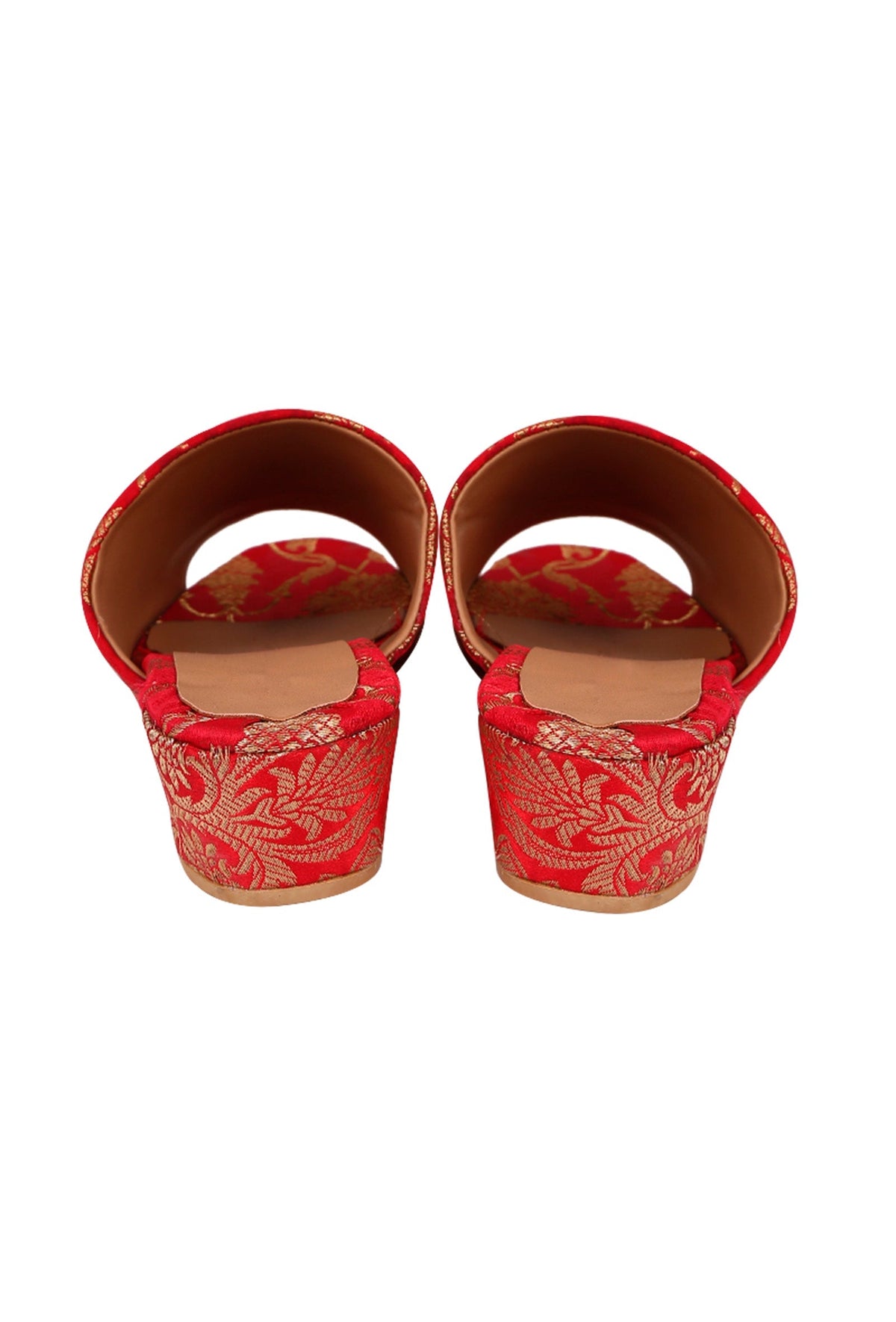 Red Brocade Block Heels サイズ EU35