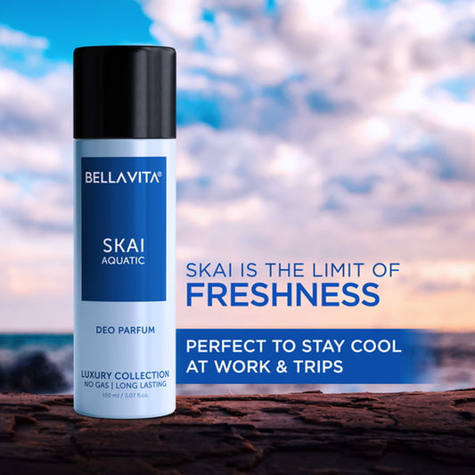 【Bella Vita】 SKAI Aquatic Unisex Deodorant - 150ml|スカイアクアティック ユニセックス デオドラント|150ml