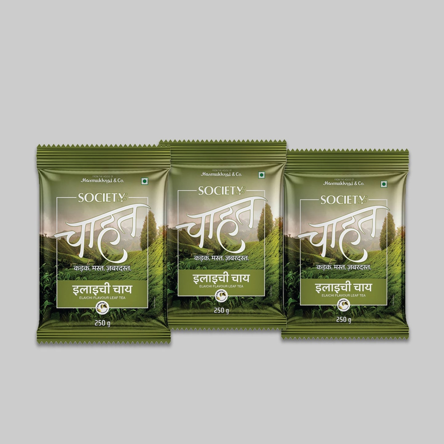Society Chahat Elaichi Flavour Leaf Tea 250 g Pouch 250g x 3
