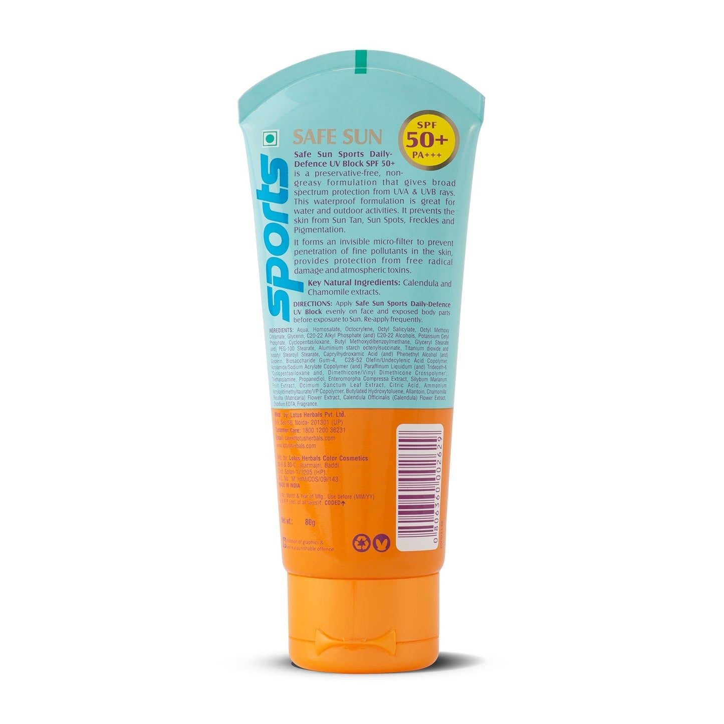 Safe Sun Sports Daily-Defence UV Block Sunscreen SPF 50+ 40g