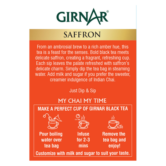 Black Tea Bags - Saffron 10 Tea Bags