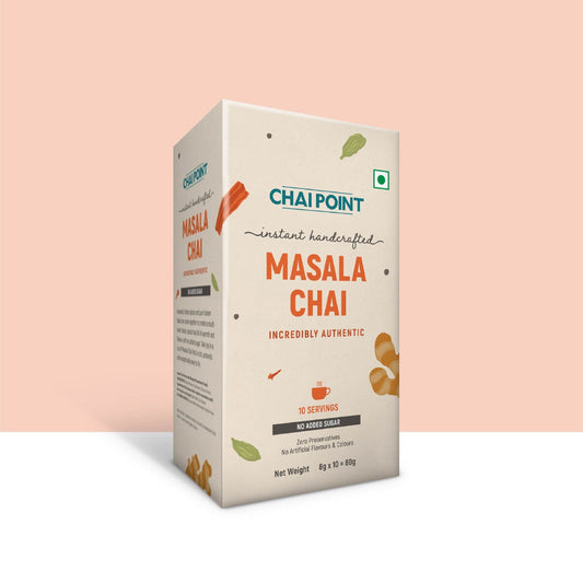Instant Masala Tea Premix – No Sugar Added 10 Sachets (8g Each)
