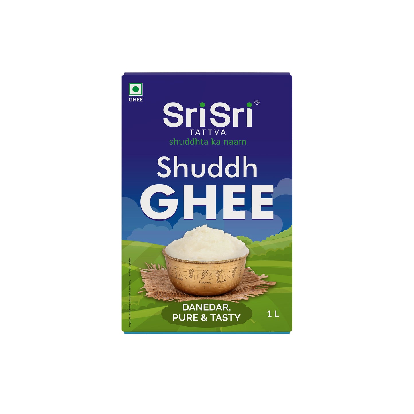 【Sri Sri Tattva】 Shuddh Ghee (Danedar), Pure & Tasty| シュッド ギー(ダネダール) ピュア&テイスティ| 1L