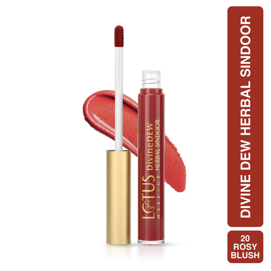 【Lotus Herbals】 MakeUp Divine Dew Herbal Sindoor - Rosy Blush|シンドゥール ブラッシュ|8 g