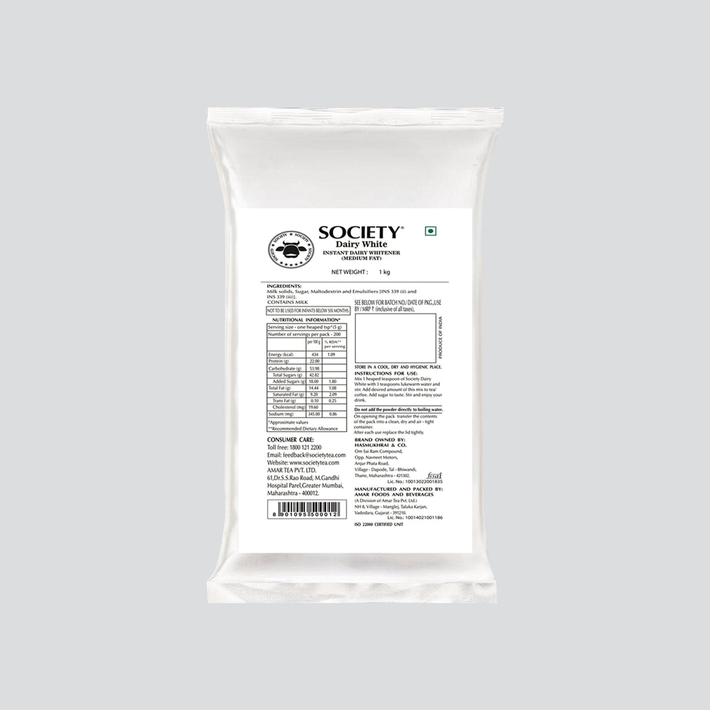 Society Dairy White Pouch