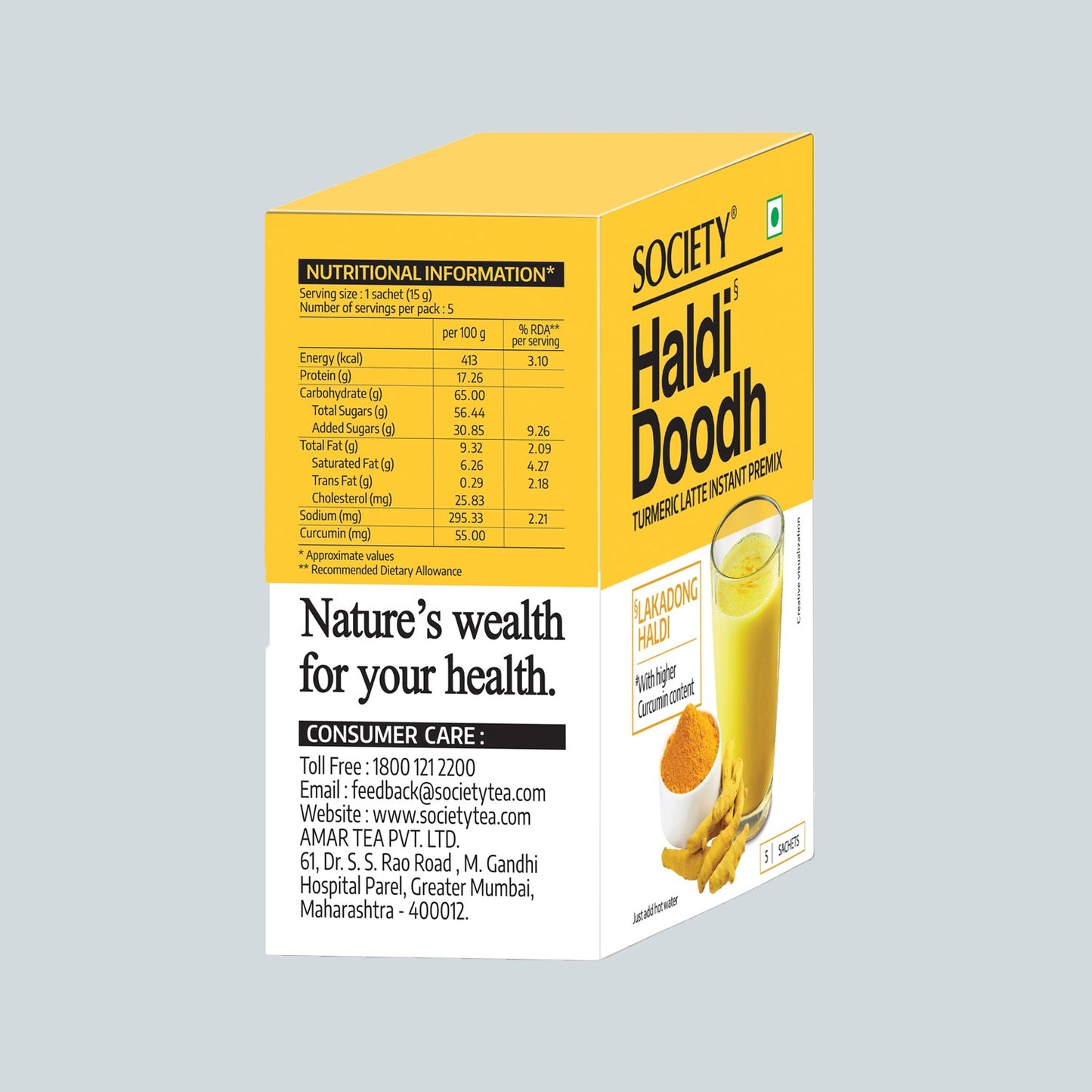 Society Haldi Doodh Premix 15 g x 5 Sachets
