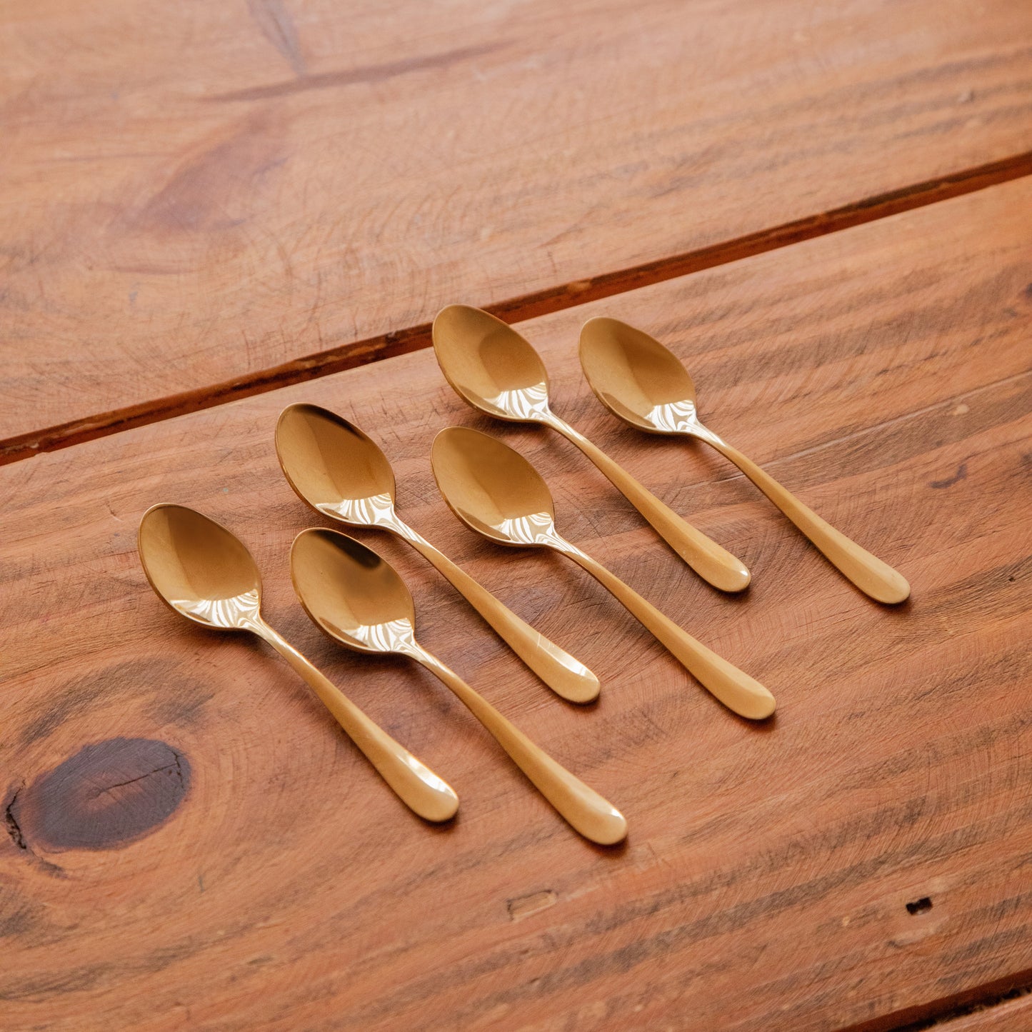 Gold Coffee Spoon Set – Set of 6 Pack of 6