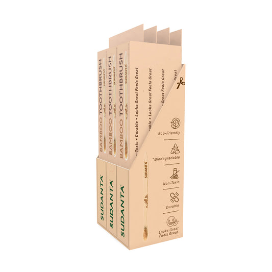 Sudanta Bamboo Toothbrush | Pack of 12