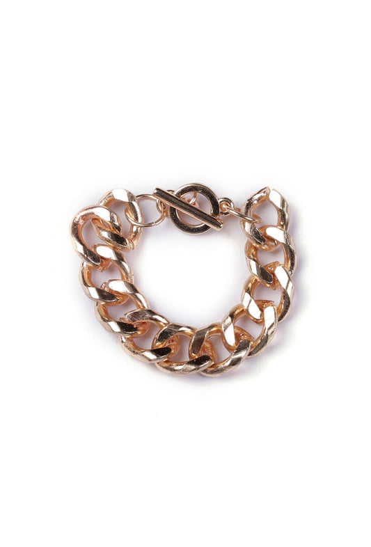 Copper Twisted Gold Chain Brass Bracelet