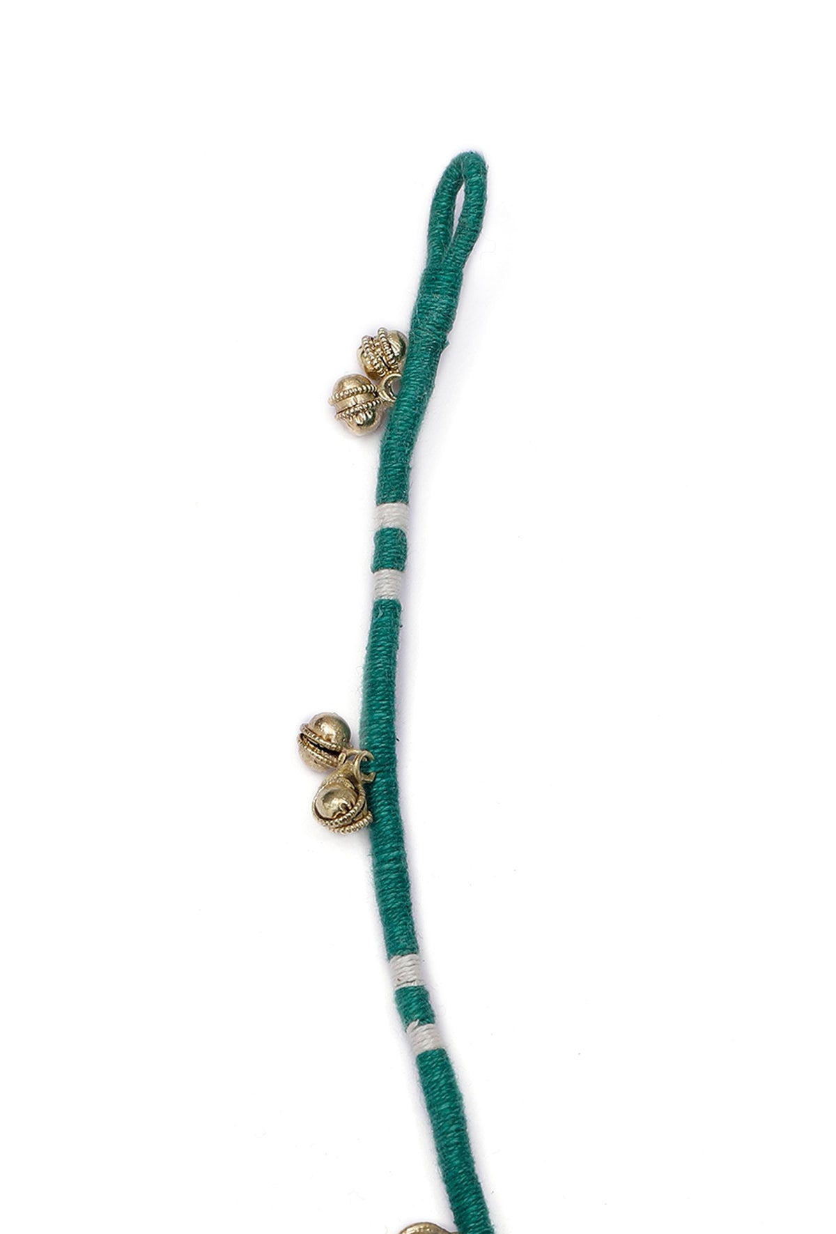 Set of 2: Emerald Green Tribal Anklet