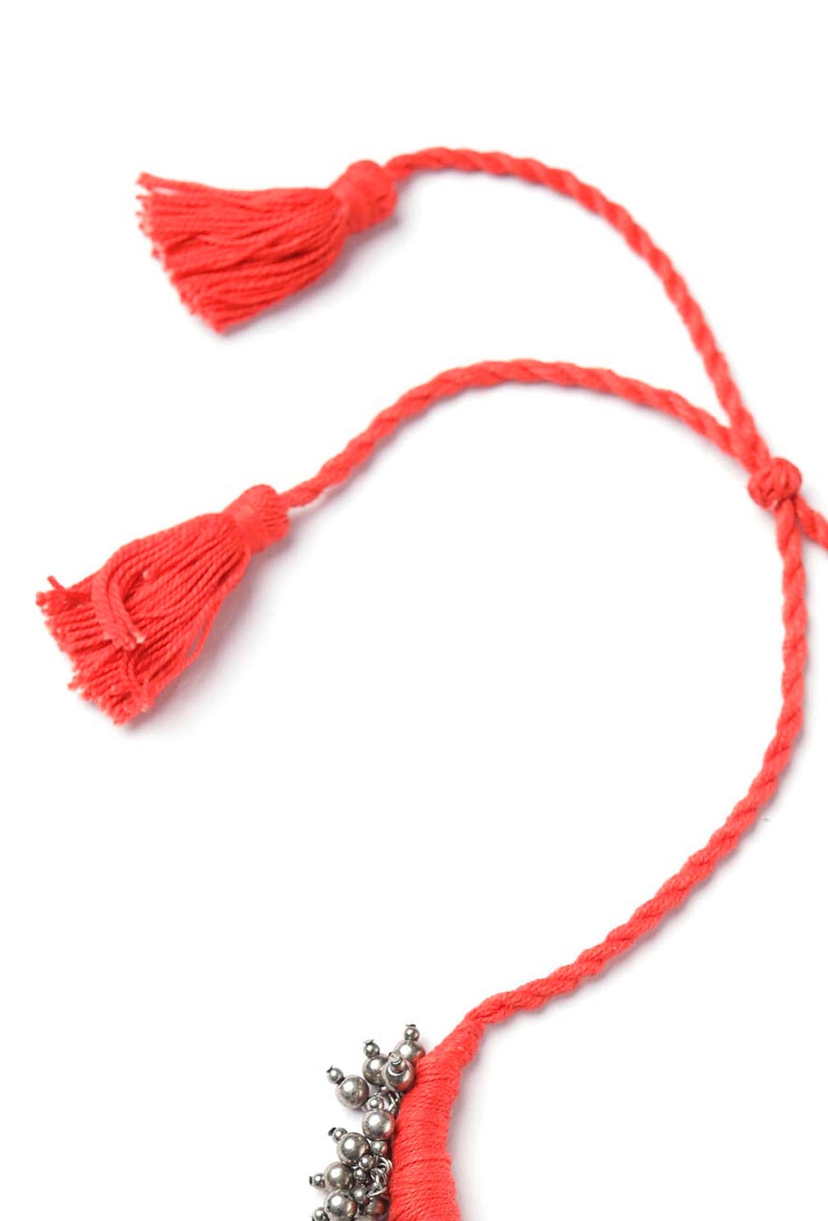 Parigul Orange Tribal Ghungroo Necklace