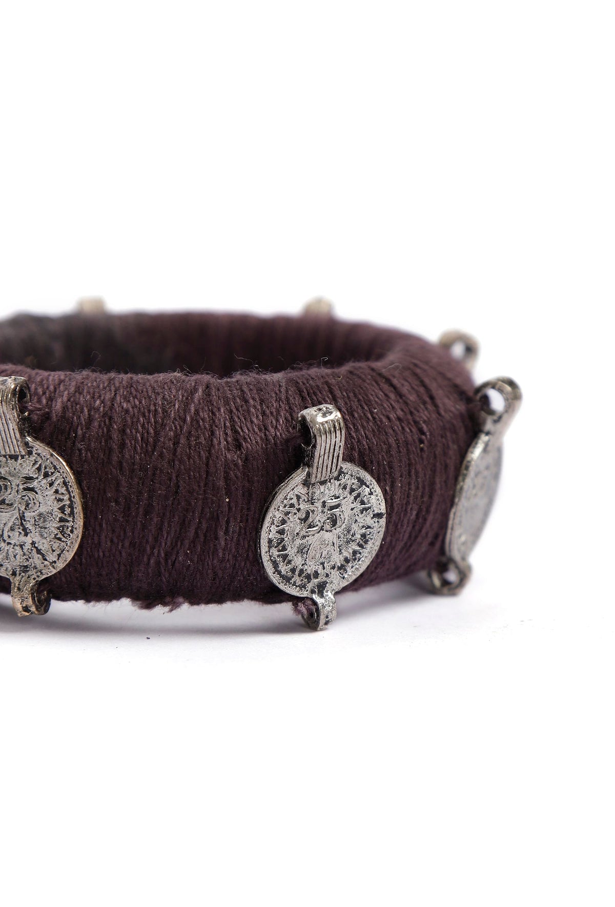 Onyx Brown Thread Wooden Bangles サイズ 2.6(内径 約6.0cm)