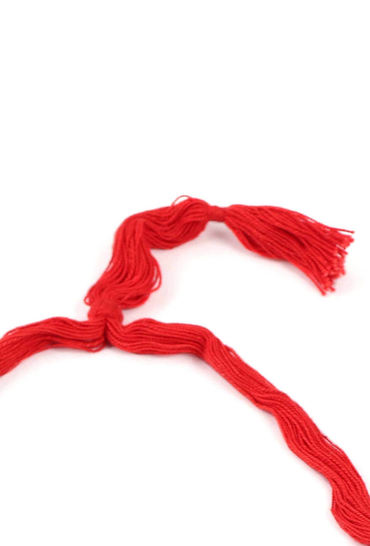 Red Thread & German Silver Tribal Choker With Bold Pendant