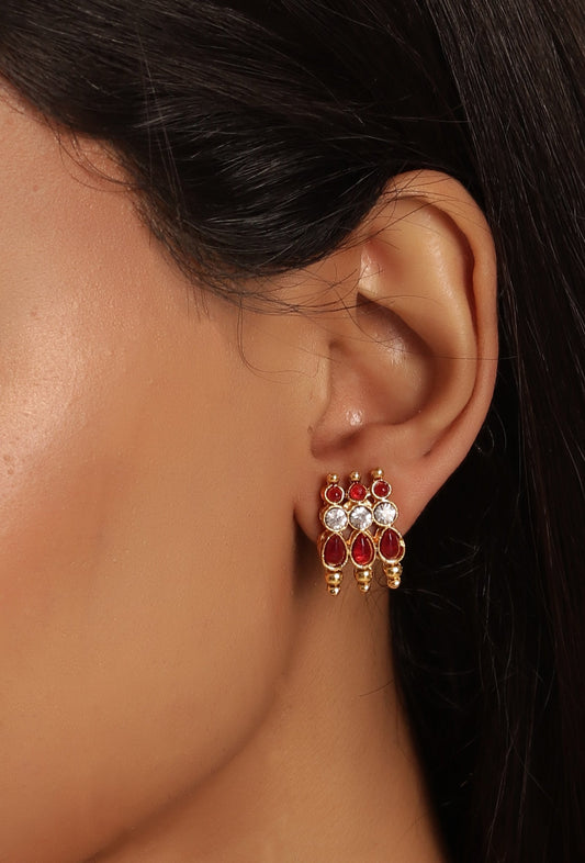 Elegant Antique Necklace And Stud Earrings