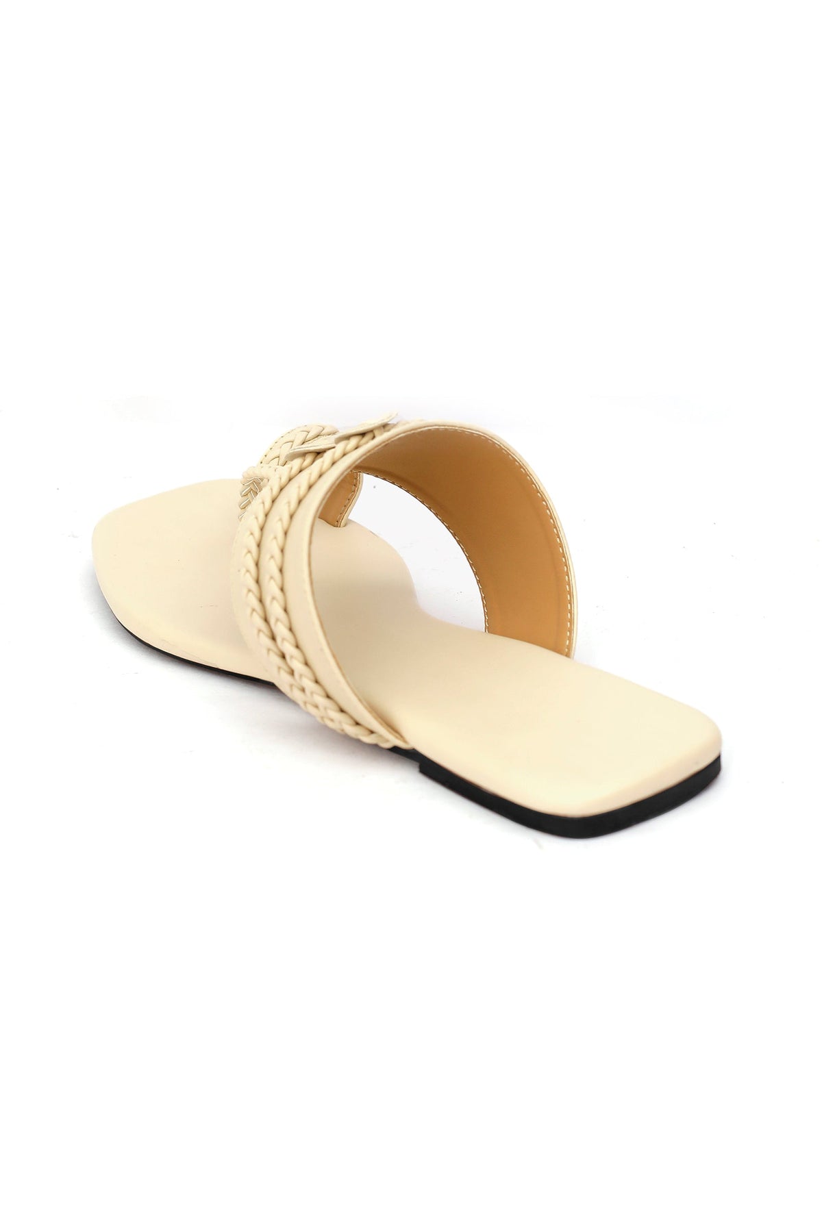 Creamy White Cruelty Free Leather Inspired Kolhapuri サイズ EU38
