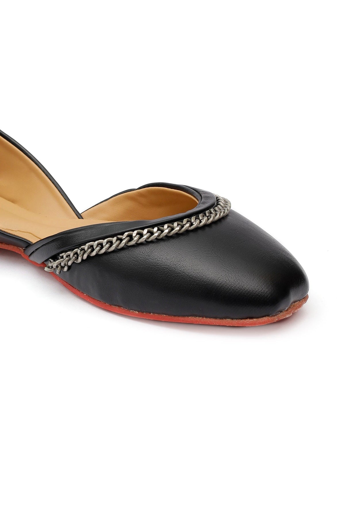 Sukhi Black Cruelty-Free Leather Jutti サイズ EU37