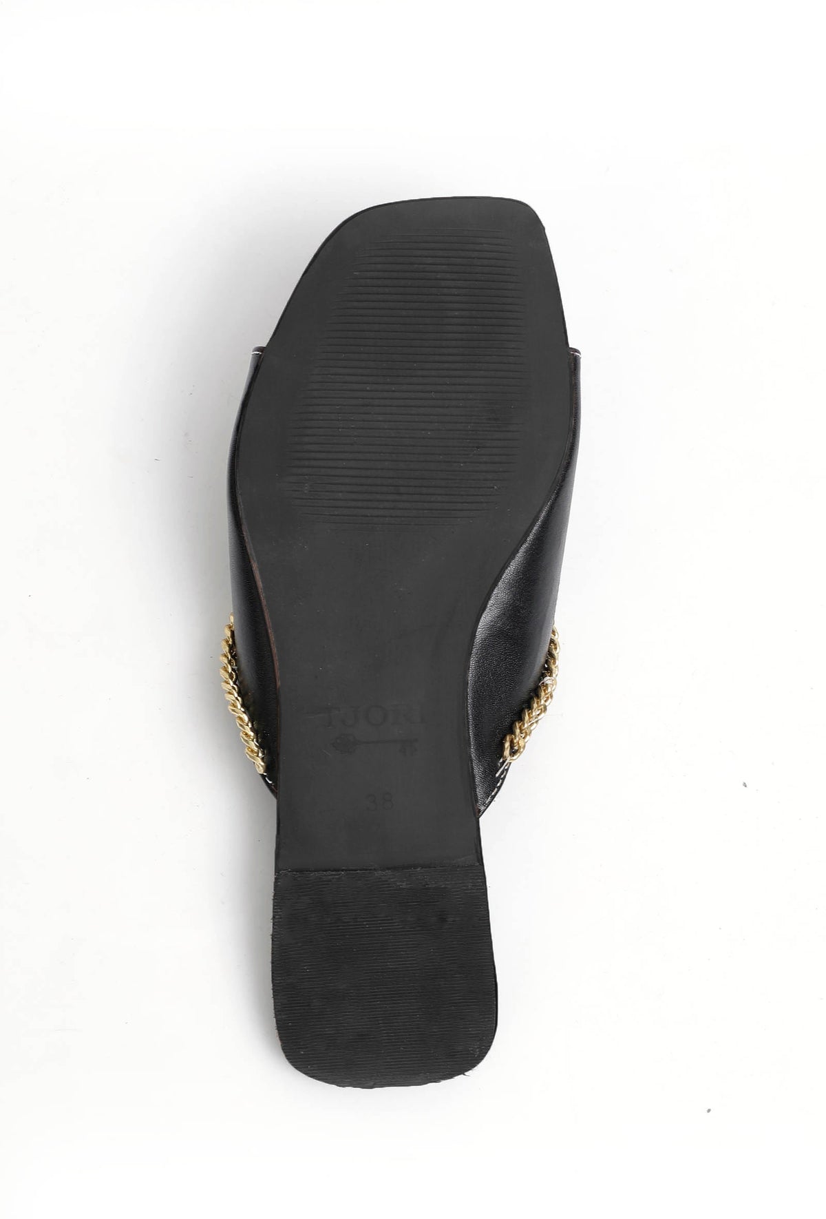 Charcoal Black Cruelty-Free Leather Flats サイズ EU38