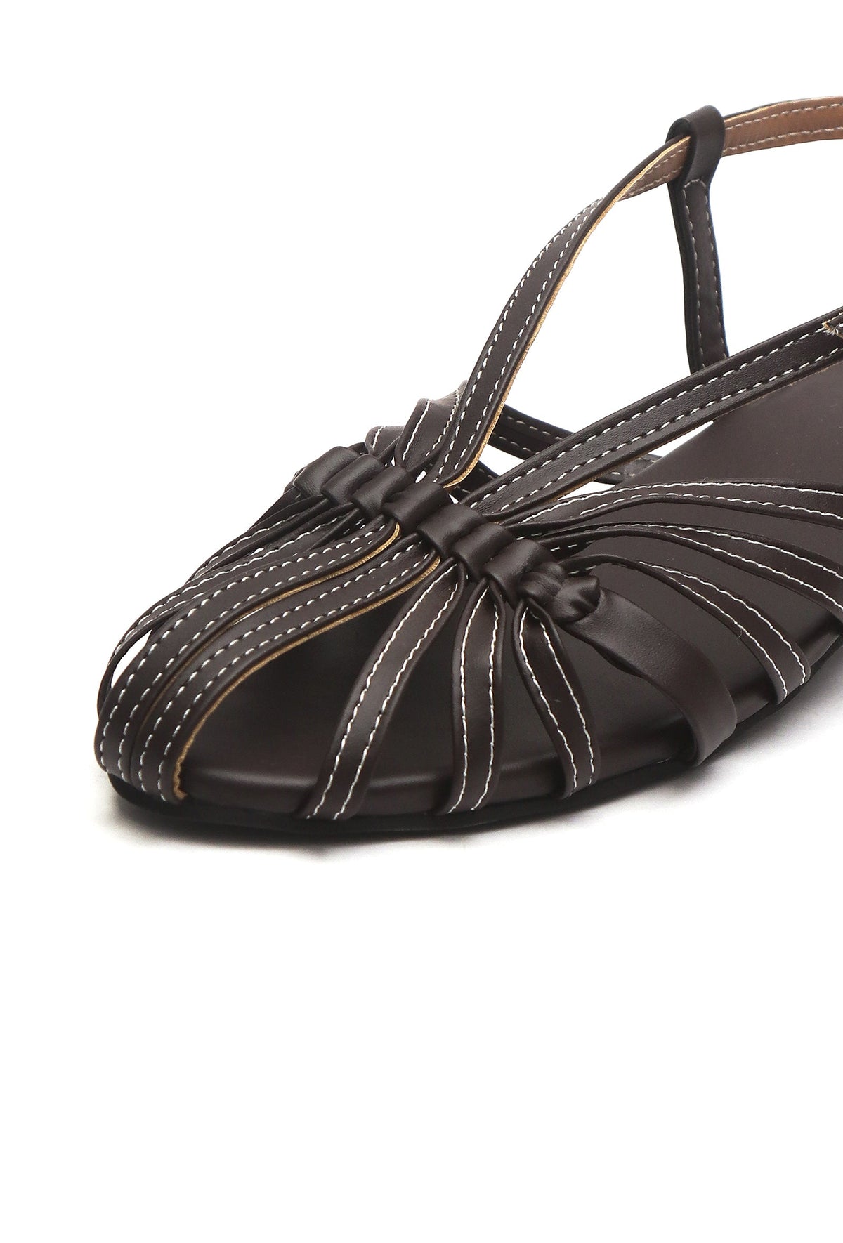 Espresso Twist Slingback Flats サイズ EU40