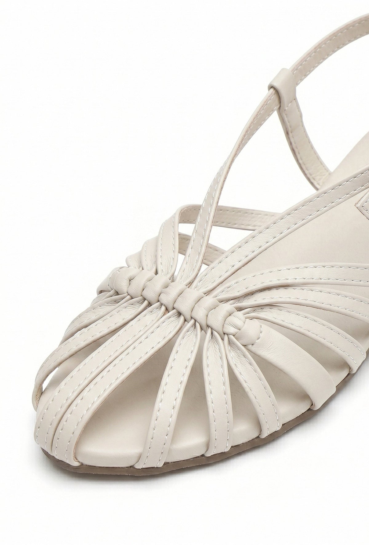 Off White Multi-Strap Knotted Slingback Flat Sandals サイズ EU37