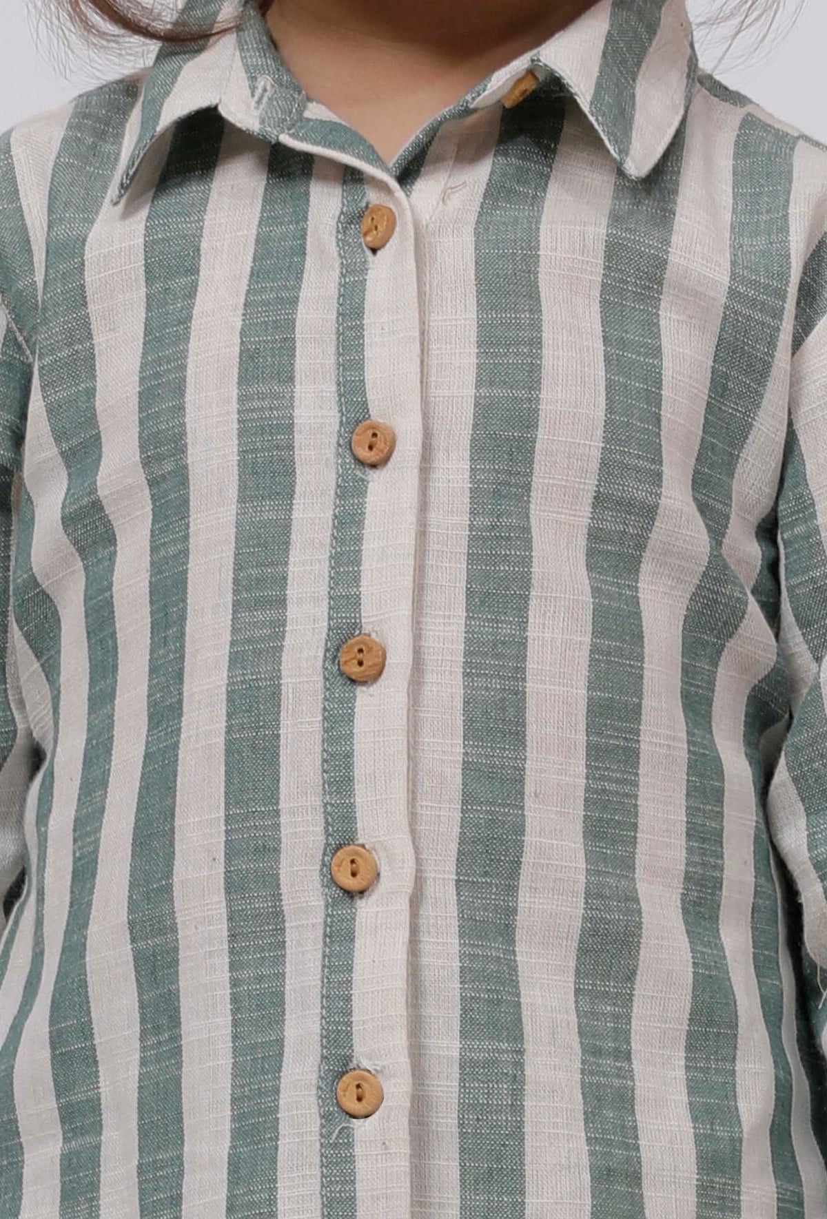 Set of 2 - Green Stripe Tunic Dress with Pants サイズ 9〜12か月