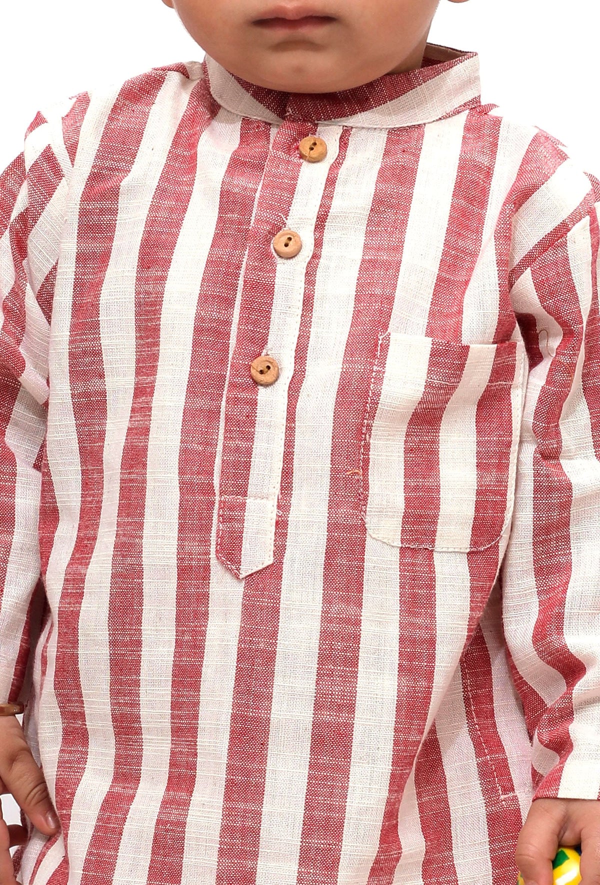 Set of 2 - Goofy Cherry Red Stripe Tunic Kurta Pajama サイズ 12〜18か月