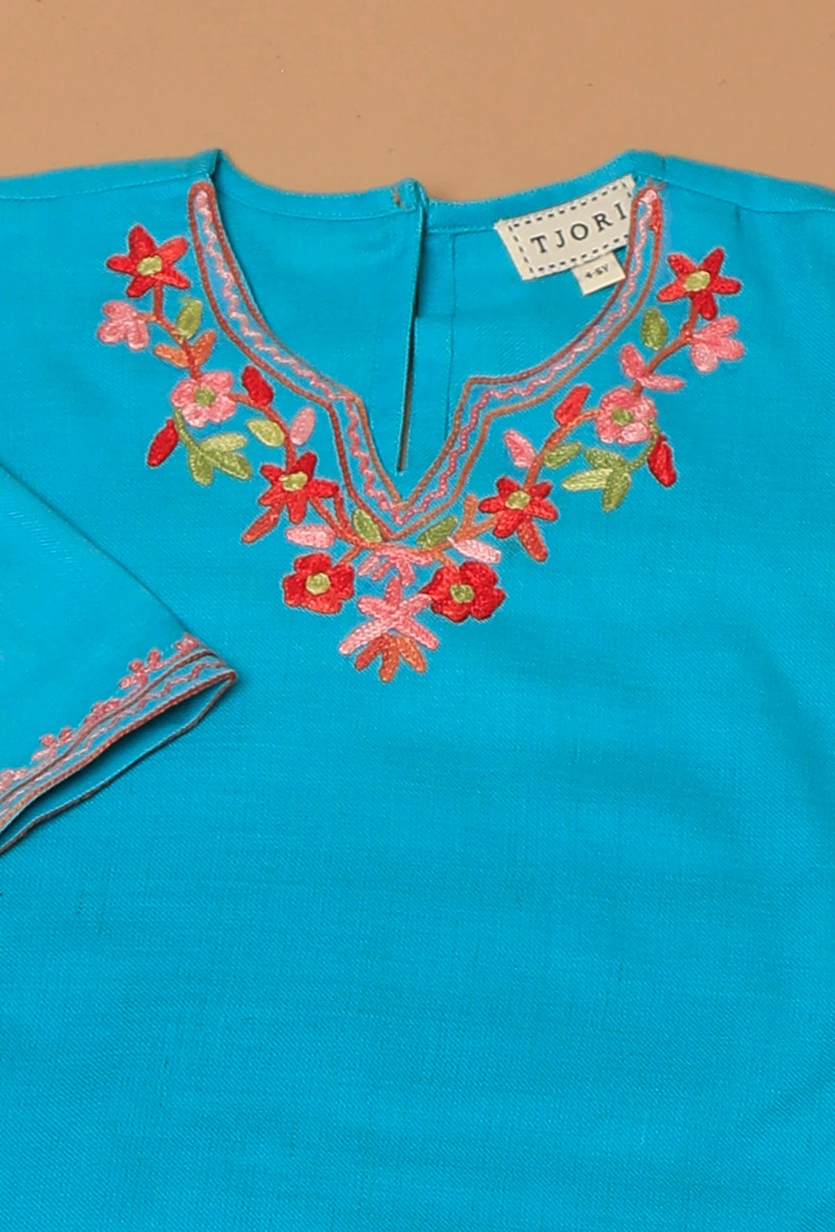 Sky Blue Pure Woollen Phiran Set サイズ 0〜3か月