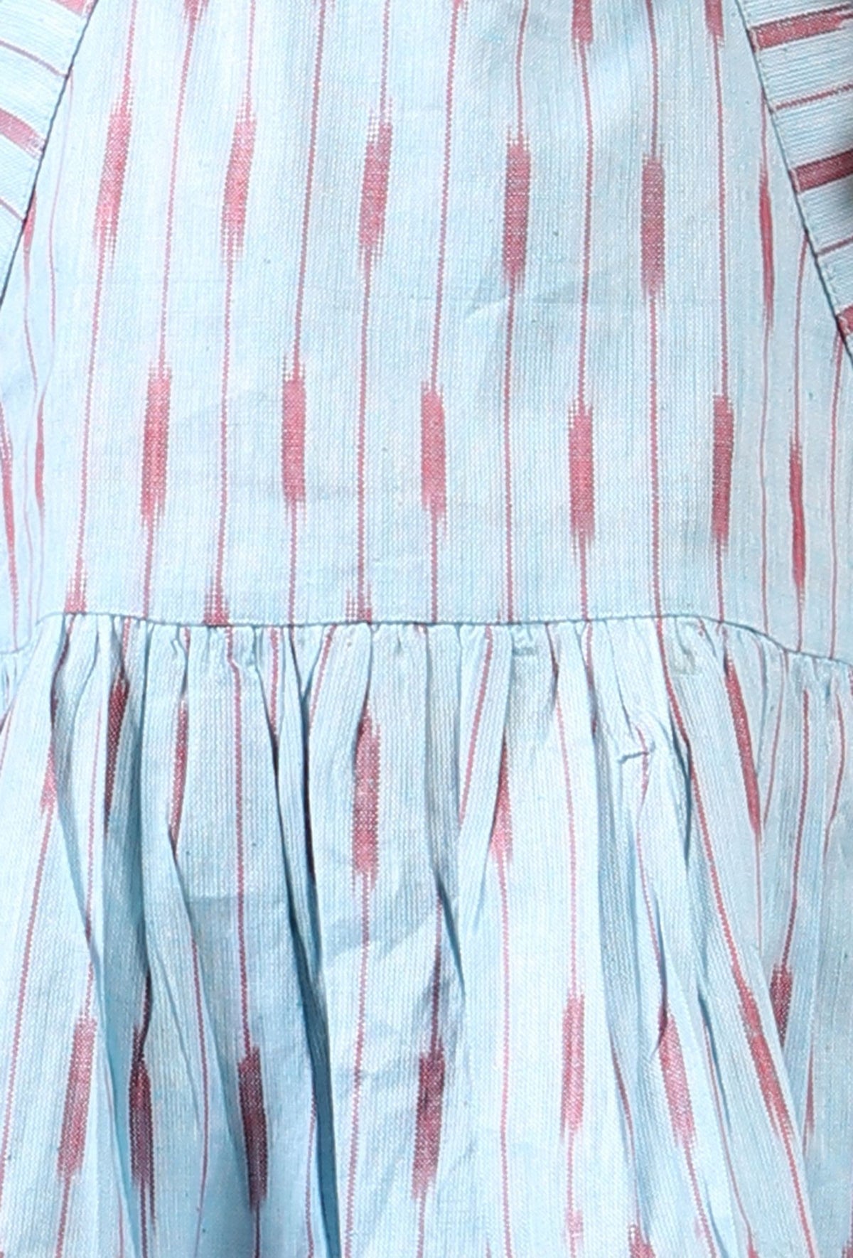 Sky Blue Ikat Sleeveless Flared Dress サイズ 3〜4歳