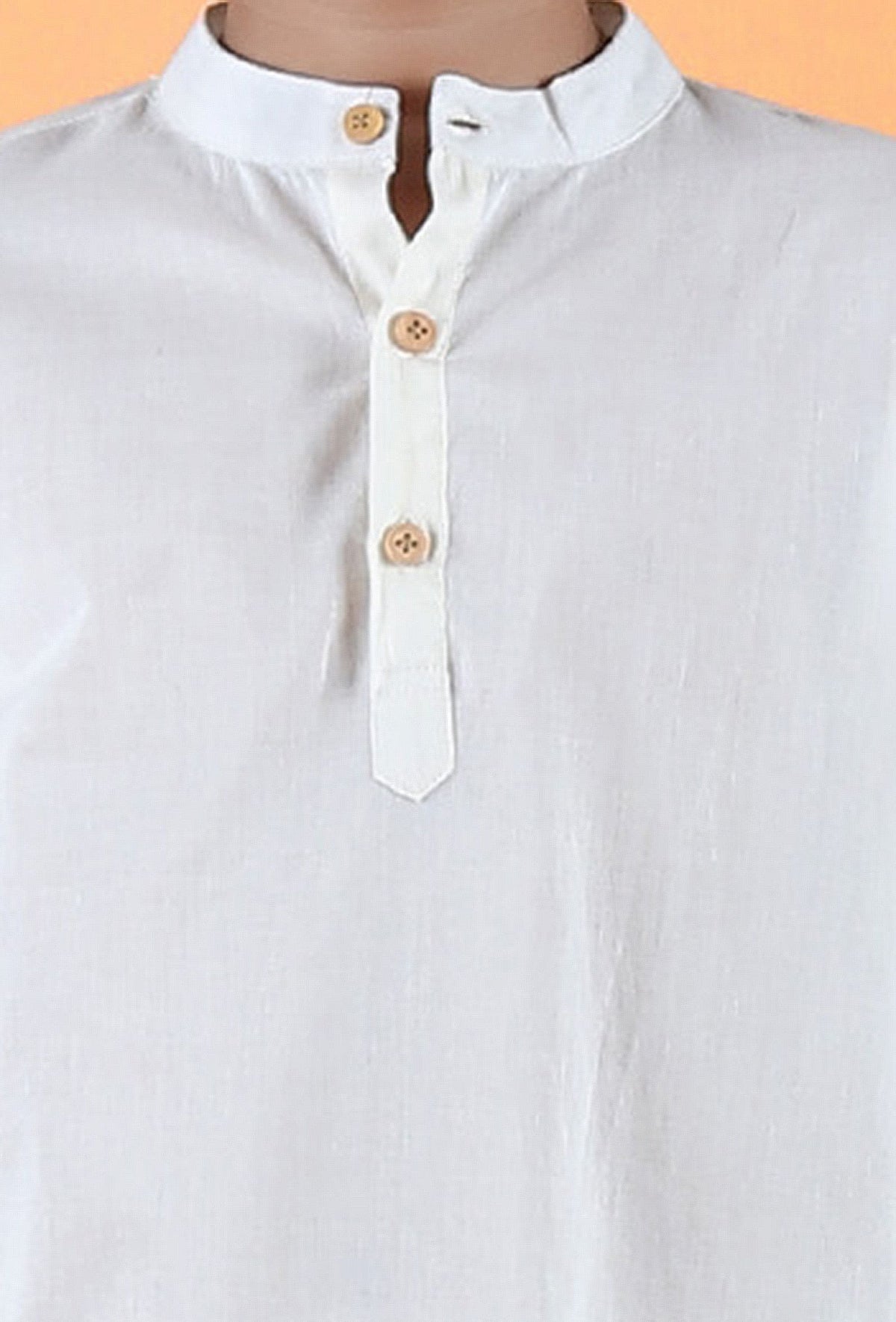 Set of 2: Off-White Mulmul Kurta & Pant サイズ 7〜8歳