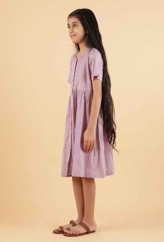 Light Purple Mulmul Dress サイズ 9〜10歳