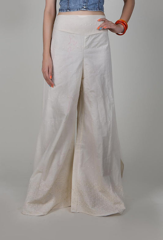 Off-white Chikankari Palazzo サイズ XS