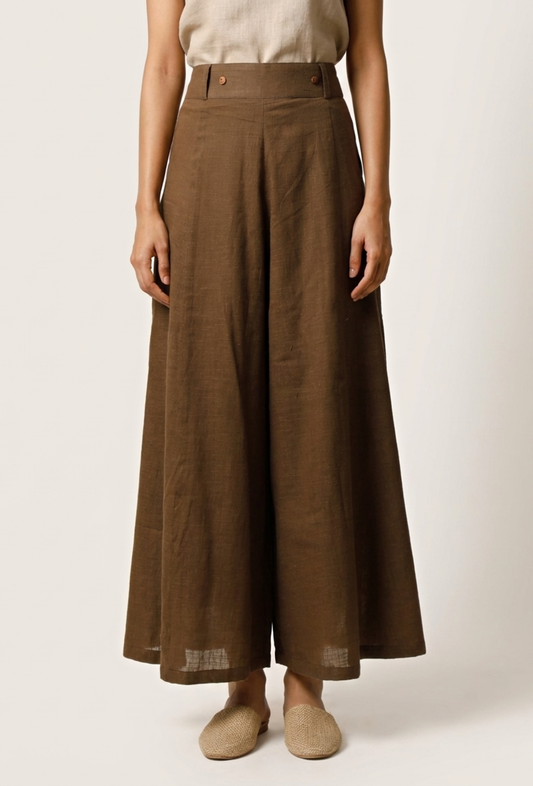 Mehendi Green Cotton Slub Culottes サイズ M