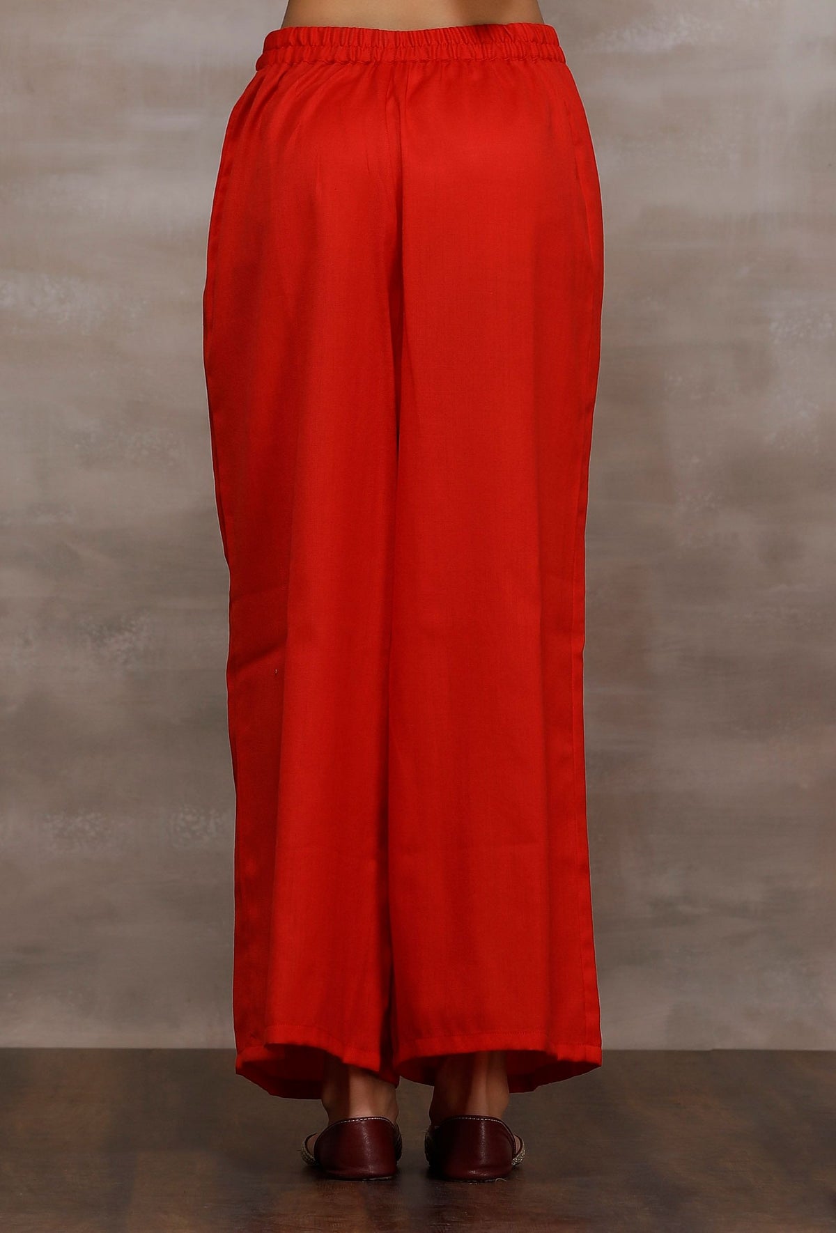 Kaya Red Palazzo Wool Pants サイズ XS