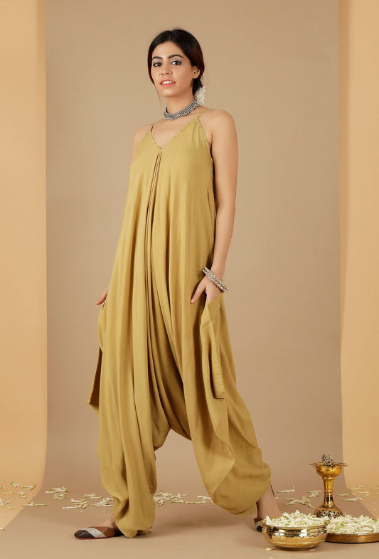 Earls Green Sleeveless Embroidered Jumpsuit サイズ S