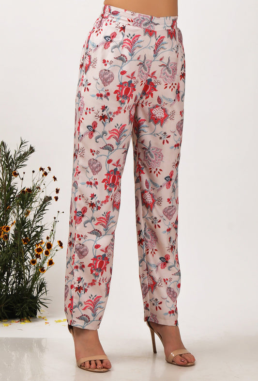 Nadia Floral Chintz Narrow Fit Pants サイズ M