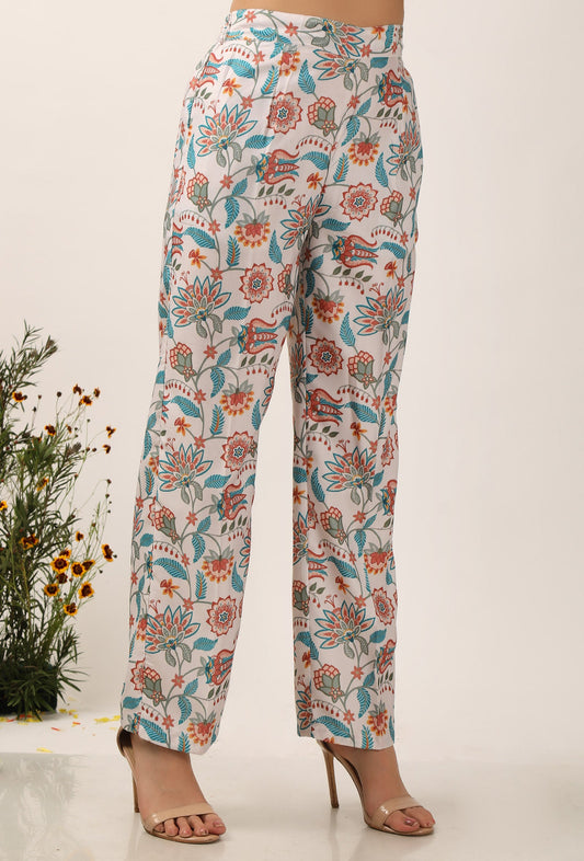 Lilybeth Floral Chintz Narrow Fit Pants サイズ L