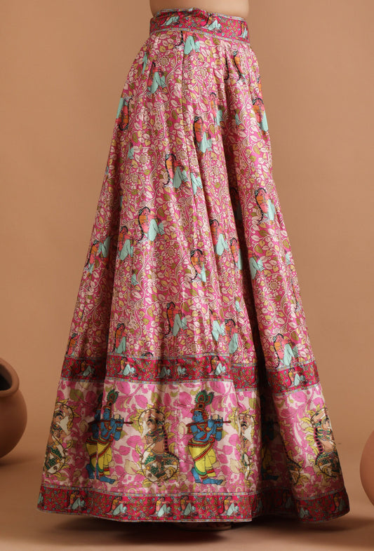 Anika Allover Kalamkari Kalidar Skirt サイズ M