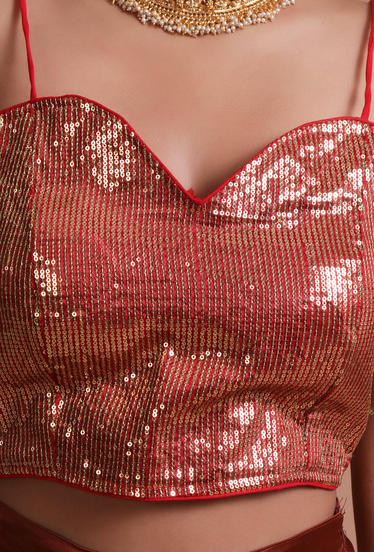 Pink Color Raw Silk Sitara Work Blouse サイズ S