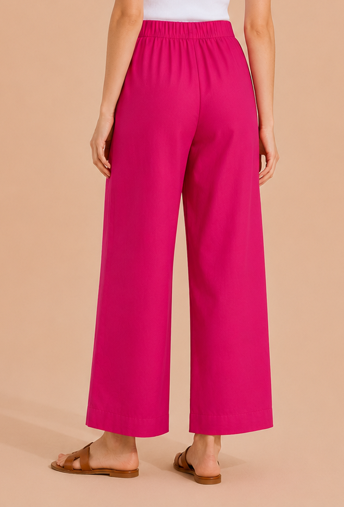 Set of 2: Fuchsia Pink Cotton Kurta & Palazzo クルタ XS・パンツ L