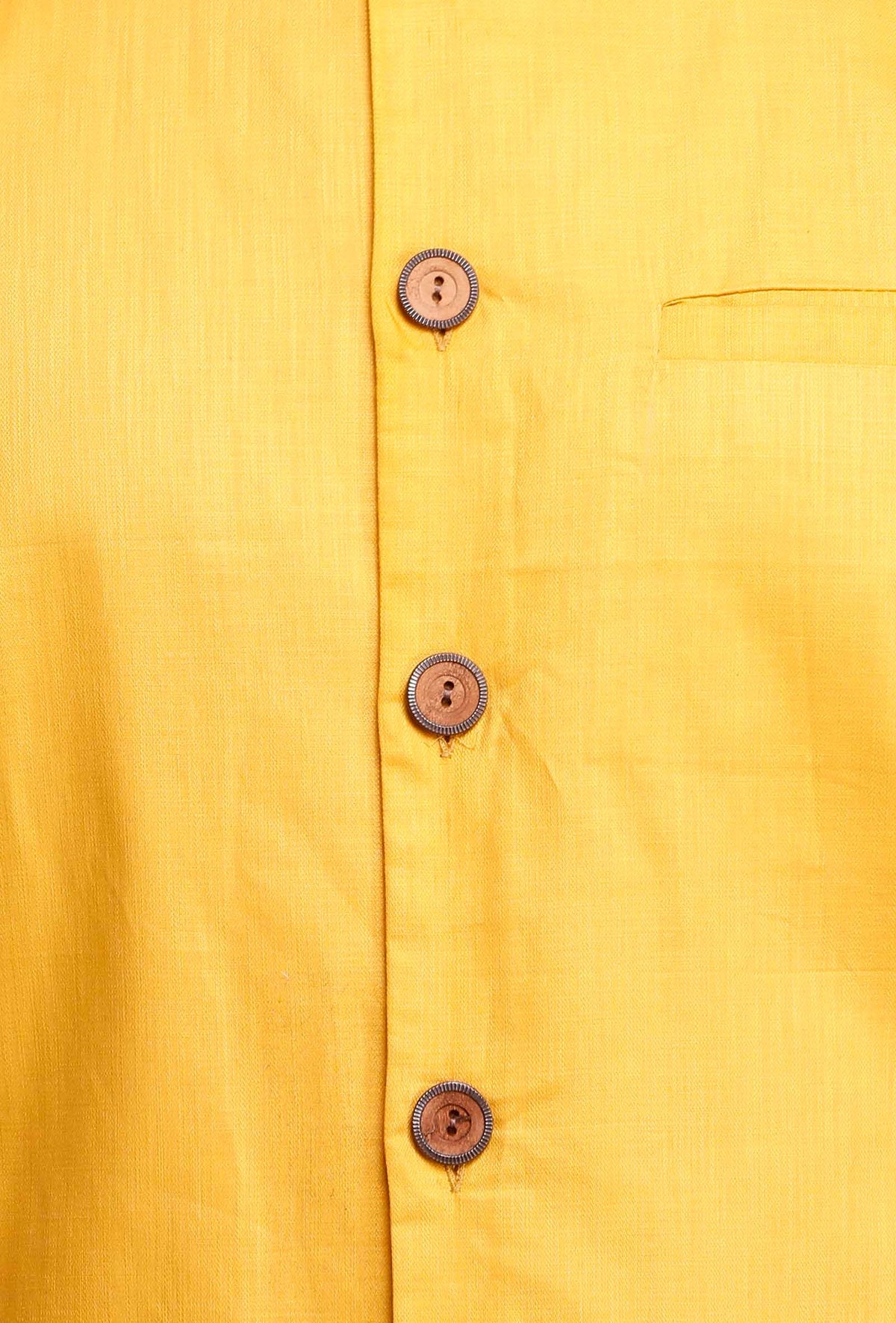 Tuscan Yellow Cotton Nehru Jacket サイズ 40