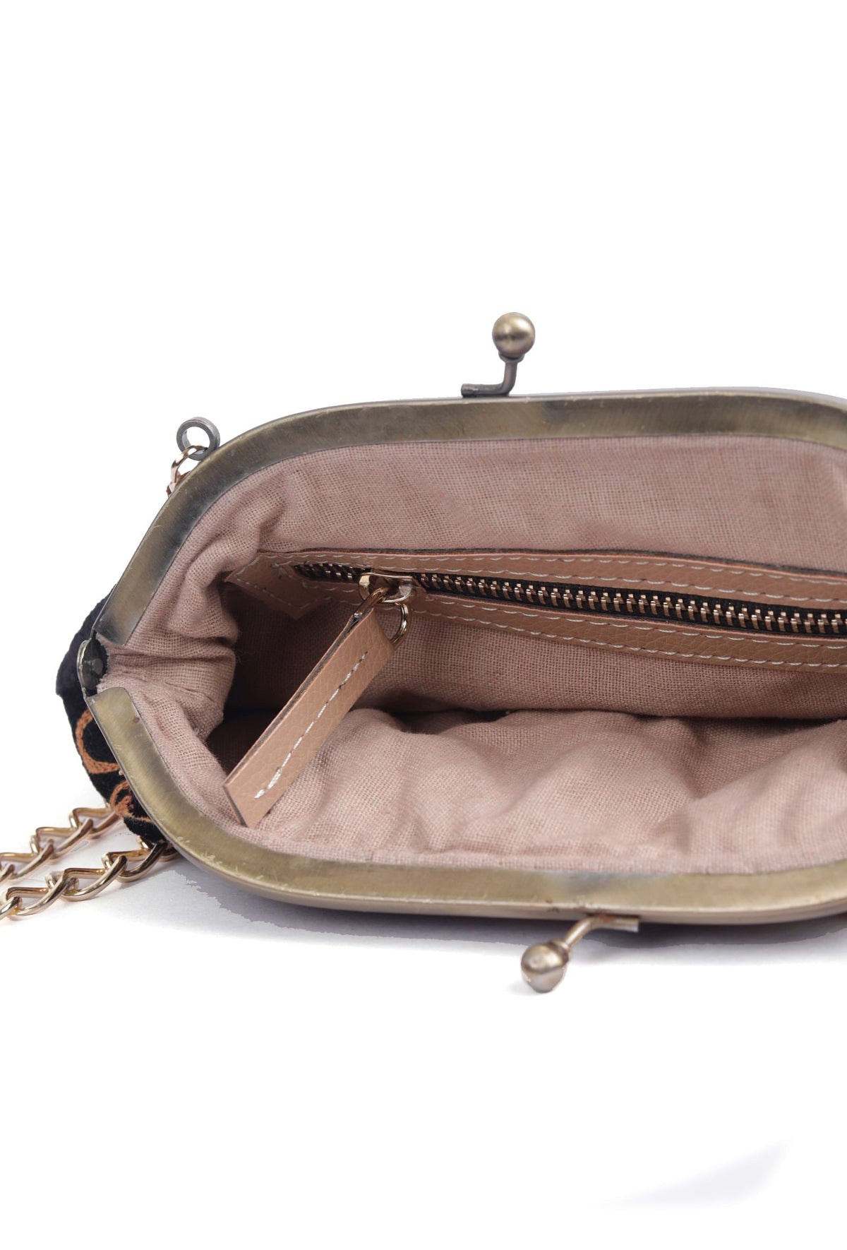 Black Gathered Clutch